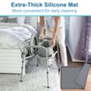 Bedside Commodes Mat Portable Bedside Toilet Mat with Raised Edge,