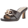 The Drop Women's Zena Buckle Heel Sandal, Chocolate, 9.5