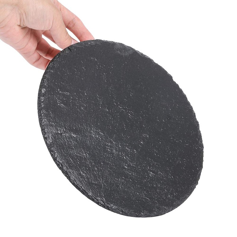 Tcrogsciss Round Slate Cheese Board 24 x 24 cm
