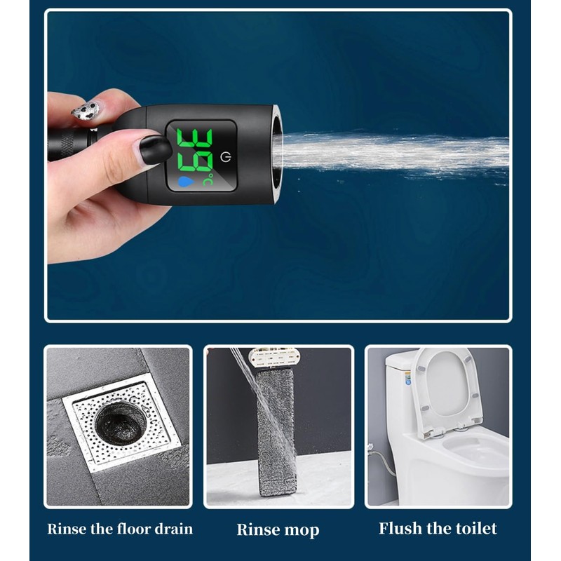 RegBogen Filter Shower Head, Shower Head with Temperature Display and