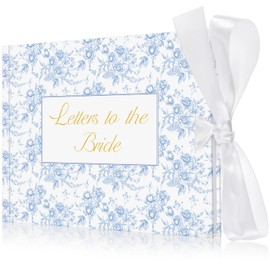 Humyoun Wedding Guest Book Letters to Bride 8.5x7 Inch,Blue,Classic