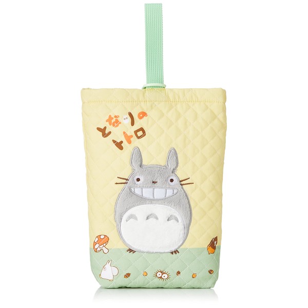 Marushin 1025001500 Quilted Shoe Bag, My Neighbor Totoro, Smiling Totoro