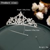 Yheahin Sparkling Crystal Pearl Tiara and Crown Elegant Rhinestone Heart