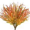 VirtuGro Fall leaves Stems Artificial Faux Wheat Stalks 20IN Autumn Leaves Branchs Plants Silk Fake Fall Flowers for Vase Table Centerpieces Floral Arrangement Home Indoor Fireplace Decor 4PCS