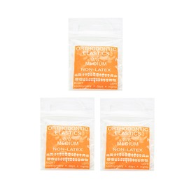 JMU Orthodontic Elastics 3/8 Medium, 300 Pack Orthodontic Rubber Bands Latex Free Intraoral Elastic Bands Dental Rubber Bands Made in USA