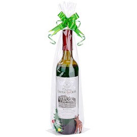 Awpeye Cellophane Bags 25 Pack, Cellophane Gift Bags, Cellophane Wide Clear Bags For Mugs, Wine Bottles And Small Baskets 2 Mil Thick