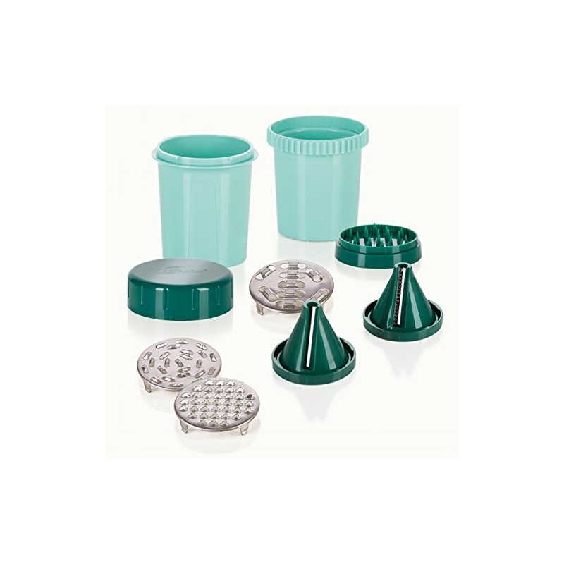 Genius Twistjetti Green, Stainless Steel, 9 Pieces