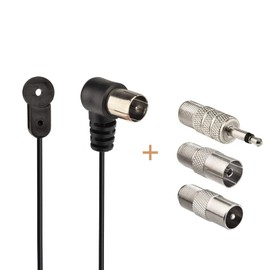 BINGFU FM Antenna Pioneer 75 Ohm FM Antenna Indoor Digital High Definition Radio FM Radio Bluetooth Stereo Receiver AV Audio Video Home Theater Receiver for Yamaha Marantz Bose Wave Music System