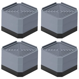Anti-Vibration Rubber Lift for Washing Machines, Soundproofing, Bulk Rack, For Refrigerators, Adjustable Height, Anti-Slip, Prevents Scratches on Floors, Load Capacity: Approx. 1102.3 lbs (500 kg), Pack of 4