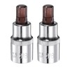 sourcing map 2pcs 3/8" Hex Bit Socket 1/2" Square Drive