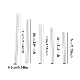 HONBAY 30PCS Silver Wind Chime Empty Aluminum Tubes for Decoration