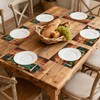 Boho Cactus Placemats Set of 6 Linen Table Mats, 12x18
