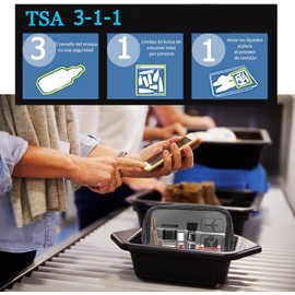 Triko Set de 3 Bolsas de Viaje Aprobadas por la TSA, Transparentes, con Cremallera de Metal y Resistentes a las Fugas
