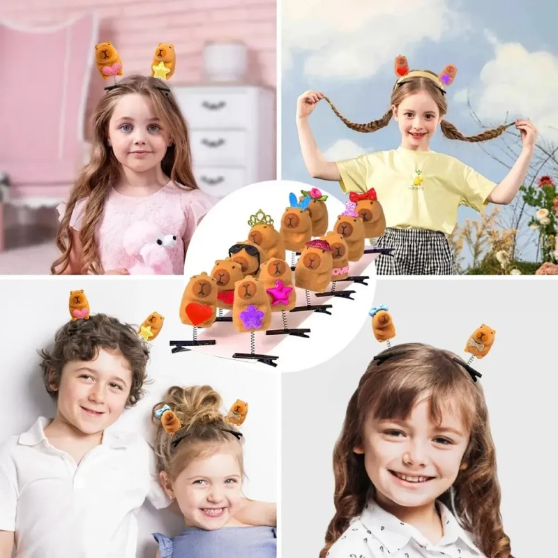Pinzas Capibara 100 Piezas Para El Cabello Moda