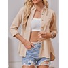 AXUIOKRY Long Sleeve Button Up Shirts for Women Linen Button