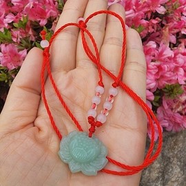Buddhist Lotus Pendant Necklace Car Charm 2ea