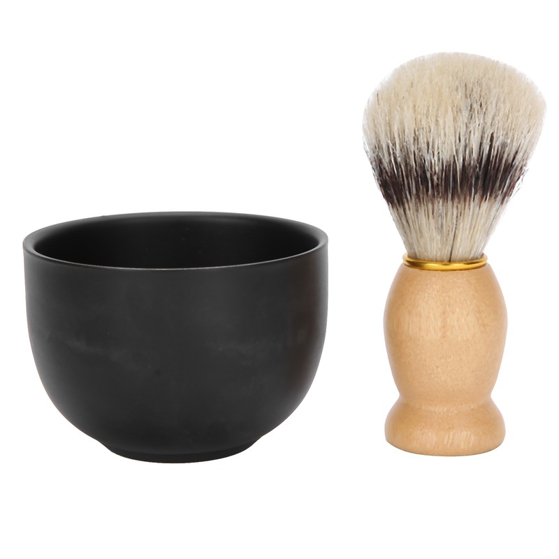 2pcs / Set Shaving Soap Bowl Shaving Brush Beard Brush