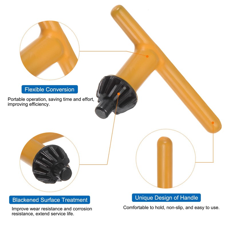sourcing map Chuck Key 8mm Top Insert Head Diameter 11