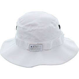 Army Universe White Tactical Boonie Hat Bucket Wide Brim Cap, Size Large 7 ½