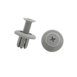 Hihaha 50Pcs Plastic Push Pin Bumper Fender Rivets Expansion Screws Clips Gray 8.5mm Durable Material