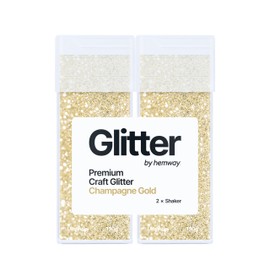 Champagne Gold Twin Pack Glitter, 2 x Ultrafine 130G/4.58OZ Craft Glitter Shakers, Craft Glitter for Resin, Metallic Iridescent Sequin Flake Bulk, Glitter for Makeup Body, Tumblers Glitter
