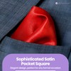 Red Men’s Satin Pocket Square – Italian Style Plain Handkerchief