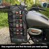 Tool Roll Organizer with Stand-up Baffle,1680D PVC Motorcycle Tool Roll