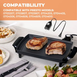 06900 Probe Temperature Control Thermostat Cord Replacement for Presto Skillets,Griddles,Frypans,Electric Skillet Griddle Cord Fit for Over 40 Specific Presto Model,Griddle Skillet Replacemnet Parts