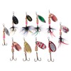 Totority 10pcs Spinnerbait Lures Set for Bass Trout Spinnerbait Fishing