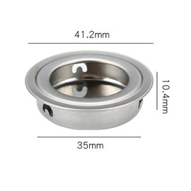 BOZONLI Pack of 20 recessed handles, stainless steel sliding door handle, handle shell, round inlet handle for sliding doors, drawers, cupboards (diameter 35 mm)