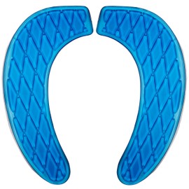Morvat Gel Toilet Seat Cover, Toilet Seat Cushion, Toilet Cover, Padded Toilet Seat Elongated, Adhesive Gel Cushion Pads, Maximum Pressure Relief, Washable, for Standard U Shape Toilet Seats, Blue