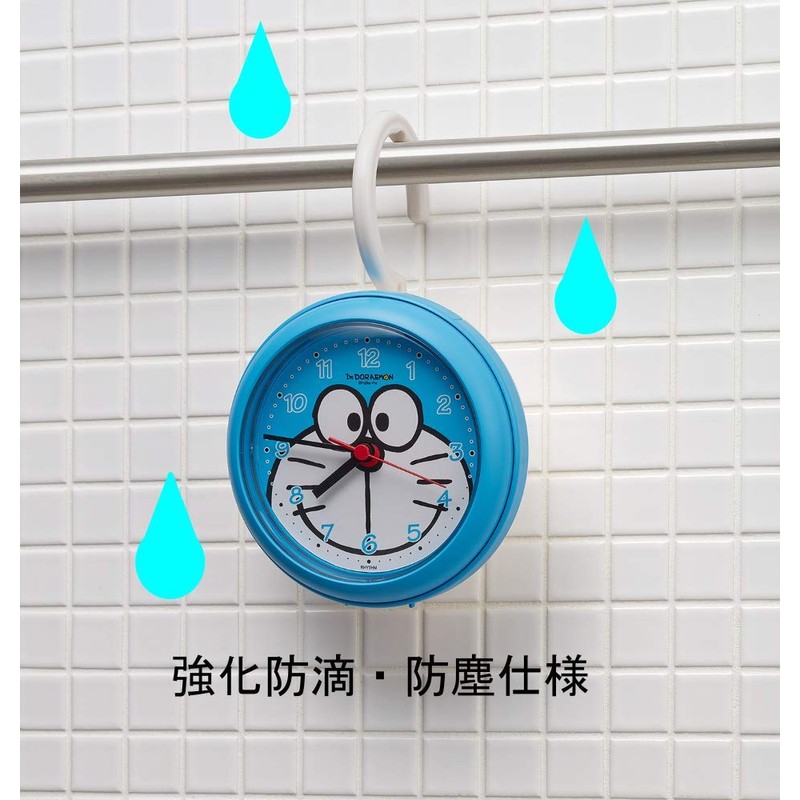 RHYTHM 4KG716DR04 Doraemon Wall Clock, Table Clock, Moisture-Resistant for Use