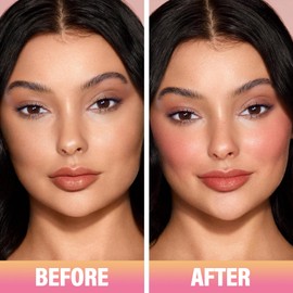 CARSLAN Sun Kissed Blush, Cream Blush Stick for Cheek and Lip, Longlasting Blendable Building Color Vegan Blush and Bronzer Makeup for All Skin, 02 Afternoon, 0.21Oz