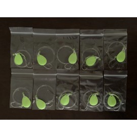 Unbranded 10 Walleye 1-Hook Snell Crawler Harness w/Quick Change & Chartreuse Spinner 48”