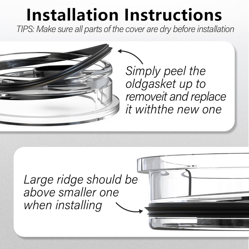 20 oz Rubber Seal Replacement Gasket for Yeti Lid, Leak-Proof
