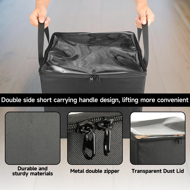 Clothes Hanger Organizer Holder, Rigid Hanger Storage Containers with Transparent