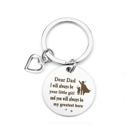 Father Gifts for Dad Birthday Gift Dad Keychain Engraved Gifts from Daughter from Son Fathers Day Gift Presents First Time Dad Gifts Christmas Anniversary Valentines Gifts Father's Gifts from Kids