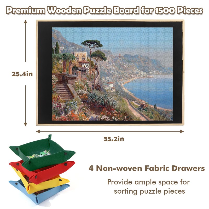 Wdmiya Rotating Puzzle Board 1500 Pieces - Vertical & Horizontal