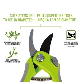 Garant Botanica 7-Inch Bypass Pruner – Lightweight Tree Pruner with Teflon-Coated High-Carbon Blade – Garden Shears with Safety Latch & Non-Slip Handle – Pruning Shears for Gardening, Branch Cutter