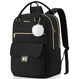 VANKANY School Backpacks for Teen Girls, High School College Bookbag Cute Laptop Backpack with Charging Hole for Women Travel Work, Black