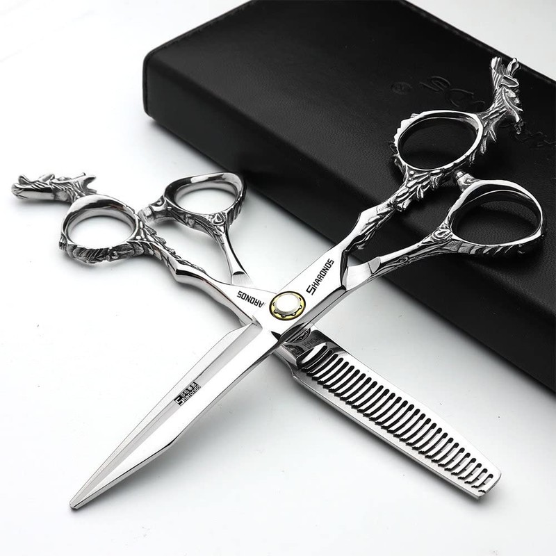 Silver 440c High Hardness Sharp Professional Hairdressing Scissors 6 Inch