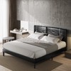 BONSOIR Queen Size Bed Frame Upholstered Low Profile Modern Platform