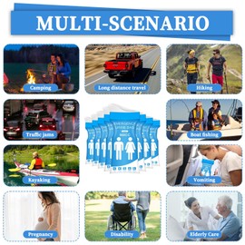 whpqhw 12 PCS Disposable Urine Bags,900ML Pee Bags for Travel for Women and Men, Portable Emergency Urine Bag with Leakproof Seal for Road Trips, Camping, Hiking, Traffic Jams,Pregnant, Patients