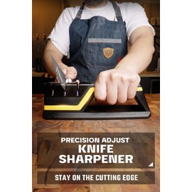 Dalstrong Hornet Kitchen Knife Sharpener-All Purpose Sharpener w/Refillable Water Reservoir-Aluminum Alloy & Premium ABS-#180 Coarse, #400 Medium, #600 Fine Ceramic Wheels