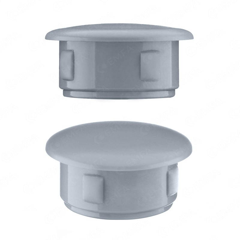 Cover plugs, blanking plugs, plastic cap., grey, plug for fixing