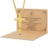 DS Christian Cross Necklace for Men Women-18K Gold Stainless Steel
