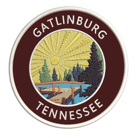 Lake Dock - Gatlinburg - Tennessee 3.5" Embroidery DIY Iron or Sew-on Decorative Patches Vacation Adventure Theme Novelty Applique