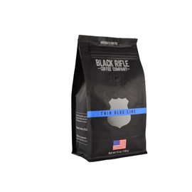 Black Rifle Coffee Thin Blue Line (Medium Roast) Whole Bean Coffee, 12 Ounce Bag of Coffee Beans, Medium Roast Coffee Beans, Created to Benefit Law Enforcement Officers and Their Families, Gives Back to Those Who Serve and Protect