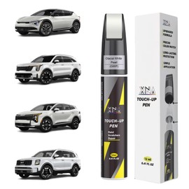 XNA Glacial White Pearl(GWP) for KIA Touch Up Paint, 2 in 1 Car Scratch Remover with Pen Tip and Brush, Exact Color-Matched for Car Paint Scratch Repair, Quick & Easy Fix Chips and Nicks