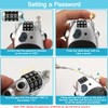 ZHEGE 3 Digit Code Combination Password Lock, Resettable Zinc Alloy